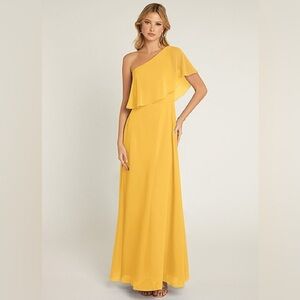 Azazie Modella Bridesmaid Dress in Marigold.